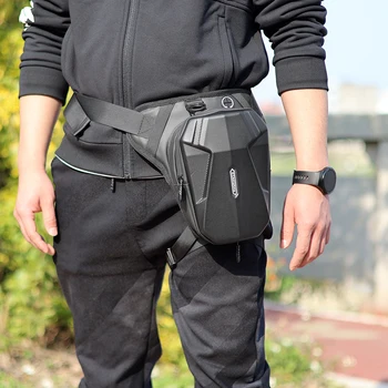 Moto Gamba Borsa Guscio Rigido In Moto Drop Leg Side Bag Espandibile Impermeabile Del Telefono Mobile Borsa Di Accessori Per Moto