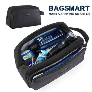 Borsa da toilette per gli Uomini BAGSMART Dopp Kit con Grande Capacità Resistente all'Acqua Rasatura Doccia Borsa per lo Sport Travel Essentials
