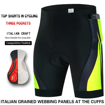3 pocket Nuovo Stile di Discesa Rapida Asciugatura, Mountain Bike Shorts Traspirante Ciclismo Pantaloncini Con Gel 5D Imbottitura in Bicicletta Collant