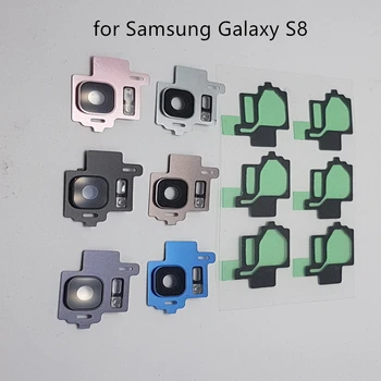 per Samsung Galaxy S8/ S8 Plus G950 G955 posteriore della parte Posteriore della Fotocamera, Lenti di Vetro di Copertura con Telaio Titolare Sostituzione Riparazione Parti di Ricambio
