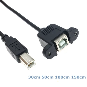 0,3 m 1m USB 2.0 Tipo B Maschio-Femmina M/F Prolunga Cavo Dati Pannello di Installazione per la Stampante o lo Scanner Cavo Connettore Adattatore