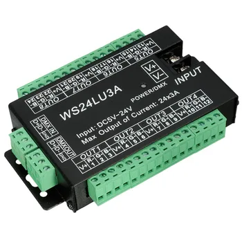 WS24LU3A 24CH Controller DMX 24 Canali DMX 512 Decoder Regolatore di RGB del Decoder per la Striscia di RGB LED del Modulo Luci 24x3A WS24LU3A