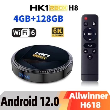LEMFO HK1 RBOX Allwinner H8 H618 Smart TV Box Android 12 WIFI 6 BT5.0 6K HDR 10+ Smart Android 12.0 TV Box, Set-Top-Box