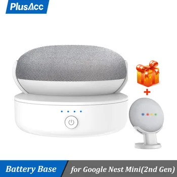 PlusAcc Batteria di Base Per Google Nido Mini 2nd Gen Banca Portatile di Potere Per Google Smart Speaker Docking Station Ricaricabile 9H