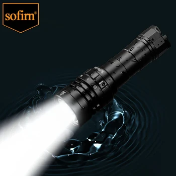 Sofirn SD05 Immersioni Torcia elettrica XHP50.2 21700 Lanterna 3000lm IPX8 Impermeabile Anello Magnetico Buccia d'Arancia Riflettore 18650 Torcia