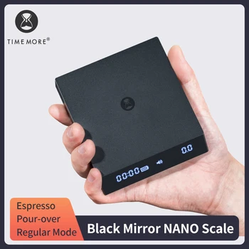 TIMEMORE Mini Black Mirror NANO Scala Versare sopra il Caffè Espresso Bilancia Elettronica Bilancia DIGITALE 3 Modalità di Built-in Timer Automatico 2kg