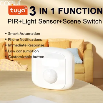 CORUI Tuya Zigbee WiFi Smart Switch Corpo Umano Sensori PIR Sensore di Luce, Sensore di Smart Life Alexa Google Home Smart Home Gadget