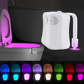 PIR del Sensore di Movimento del Sedile di Notte la Luce 16Colors Impermeabile Retroilluminazione Per una tazza LED di Luminaria Lampada WC Luce