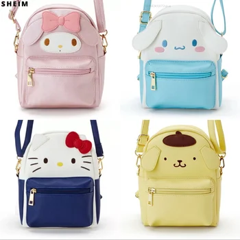 Sanrio Kawaii Y2k Borsa Di Hello Kitty Cinnamoroll My Melody Kuromi Pom Pom Purin Zaino A Tracolla Messenger Bag Piccolo Scolaro
