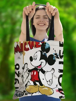 Mickey Mouse Cartoon Borse A Spalla Disney Harajuku Minnie Daisy Anime Tela Ad Alta Capacità Borsetta Bambini Regali Di Compleanno