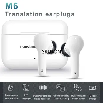 2023 NUOVA Traduzione Cuffie 127 Lingue Instant Translate Smart Traduttore Vocale Wireless Bluetooth Auricolare Traduttore