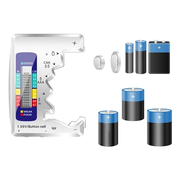 Tester per Batterie digitali Display LCD AA/AAA/9V/1.5 V Batteria a Bottone Capacità di Controllare il sensore di Capacità Strumento di Diagnostica