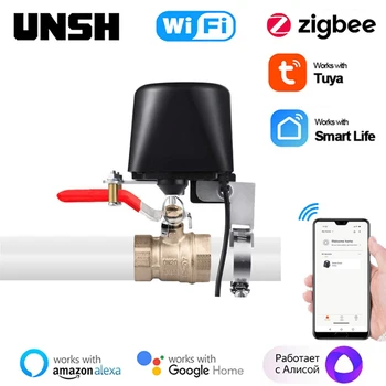 Tuya Zigbee Smart WiFi Acqua Valvola Gas Valvola Timer Giardino Smart Rubinetto Smart Life Supporto al Controllo di Yandex alice Alexa di Casa Google