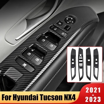 Per la Hyundai Tucson NX4 Ibrido 2021 2022 2023 ABS Porta Finestra Pannello di Controllo Ascensore in Vetro Coperchio dell'Interruttore Trim Auto-Accessori di stile