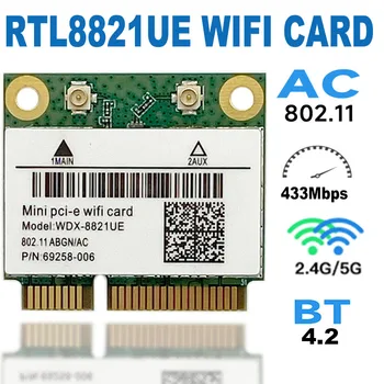 NUOVO RTL8821CE 433Mbps Wi-Fi+BT4.2 802.11 AC Dual Band 2.4 G/5 ghz Mini PCIe della SCHEDA WiFi Scheda di Rete Wireless il Supporto per Laptop/PC Win10