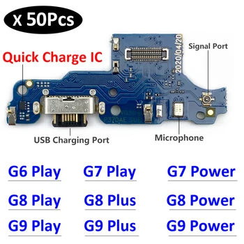 50Pcs/Lotto, il Caricatore di USB di Ricarica Dock Porta della flessione del Connettore del Cavo Per Moto G5 G8 G9 G7 G6 Giocare Plus Power Parti di Ricambio