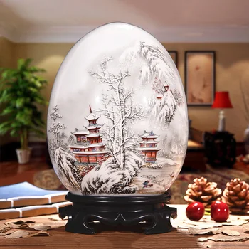 Antica Jingdezhen Ceramica Vaso Fortunato Con Antichi Animali Prospero Uovo Contemporanea Decorazione Casa Arredo Articolo