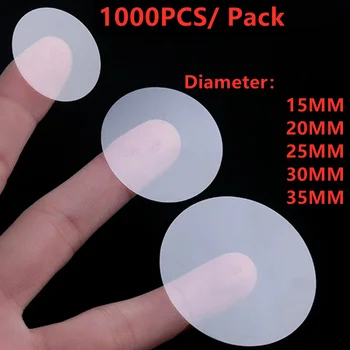 1000pcs/pack circolare in PVC Trasparente Adesivi Trasparente Impermeabile Per il Matrimonio Busta per pacchetto trasparente tenuta etichetta adesivi