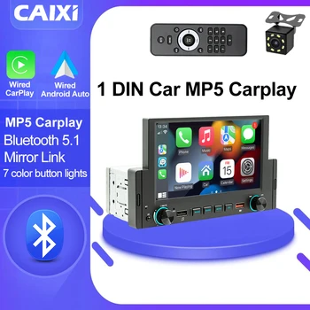 CAIXI 1 Din CarPlay Android-Auto vivavoce Radio Stereo MP5 Lettore Mp3 1Din Autoraido Per Volkswagen Nissan Toyota Hyundai