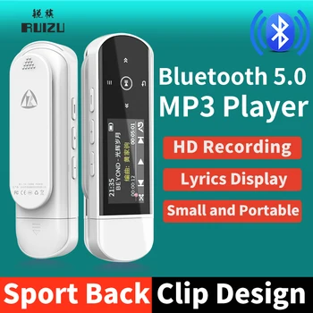 RUIZU X69 Lettore MP3 USB Mini Bluetooth 5.0 Clip Sport Lettore Musicale supporta FM Radio Registratore E-Book di Orologio Contapassi