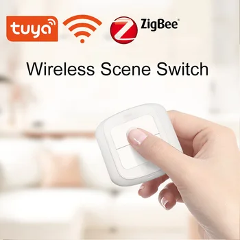 Tuya Smart WiFi/Zigbee Interruttore a Pulsante Interruttore 2x 6 Scena Wireless Smart Home Telecomando Scenario di Automazione Interruttore