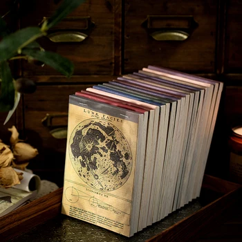 Dimi 60Pcs Libro della Serie Vintage Scrivibile Materiale di Carta Decorazioni di Spazzatura Gazzetta Pianificatore di Scrapbooking e fai da te Artigianale Sfondo di Carta