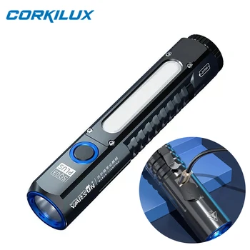 CORKILUX SQ03 Plus COB Luce del Lavoro del LED, Torcia elettrica 21700 USB C Ricaricabile Faretto Magnetico Torcia Per la Riparazione di Emergenza Casa
