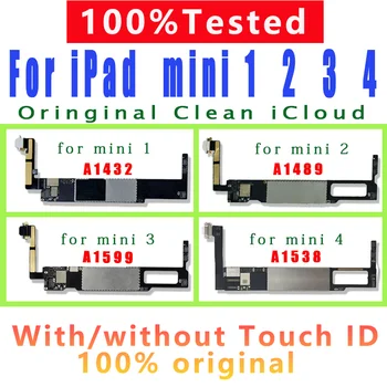 WIFI e SIM versione A1454 A1490 A1600 A1550 Schede Logiche A1432 A1489 A1599 A1538 per iPad mini 1 2 3 4 scheda Madre NO iCloud