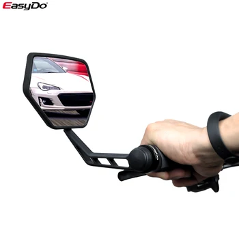 EasyDo Manubrio, Specchio retrovisore Mountain Bike Vasta Gamma di Vista Posteriore del Riflettore Regolabile HD Convesso Vetro Resistente
