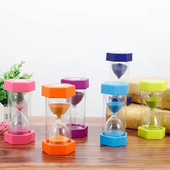 6 Colori per la Decorazione della Casa Desktop Orologio di Sabbia Timer 5/10/15 minuti di Famiglia Clessidra Timer per Bambini Regalo