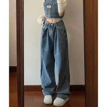 Pantaloni donna, Abbigliamento Vintage Denim Newjeans Baggy Jeans Donna Vita Alta per l'Abbigliamento Femminile coreano Moda Streetwear Y2k