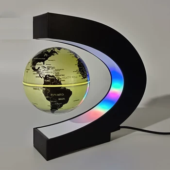 Novità Galleggiante a Levitazione Magnetica Mondo Mappa del Mondo Fluttuante Mondo con la Luce del LED per la Casa Camera Decorazione Desktop Regali di Natale