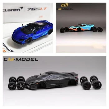 CM il MODELLO 1:64 McLaren 765LT Full carbon / Placcato blu / Golfo Diecast Model Car