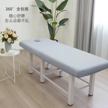 Tavolo da massaggio Letto lenzuolo Elastico Completo di Copertura in Gomma Banda di Massaggio SPA Trattamento di Bed Coperchio con Foro