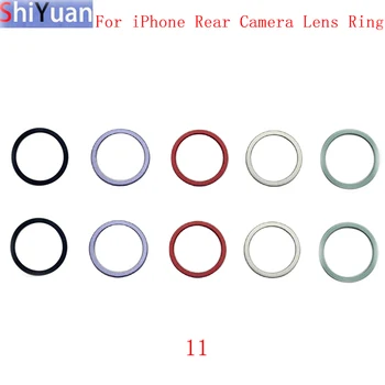5set SBack Fotocamera Telaio Esterno Cover Per iPhone 11 12 Fotocamera Posteriore Anello della Lente di Ricambio Parti di Riparazione