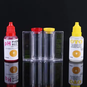 pH Cloro dell'Acqua di Prova della Qualità di Kit Piscina Idroponica Acquario Tester