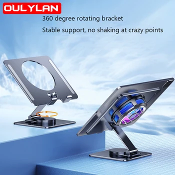 Oulylan Lega Tablet stand Regolabile per Laptop Staffa a 360 Gradi Girevole Supporto per Laptop Professionale Per Casa, Ufficio, Lavoro