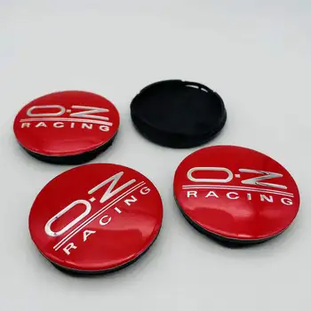 4pcs Rosso OZ Racing M582 Ruota Center Caps 52mm 55mm Rim Emblema Coprimozzi Copertura O. Z Logo Adesivi Decal