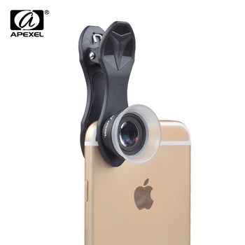 APEXEL Professionale Fotocamera di un Telefono Cellulare Obiettivo lentes 12X/24X obiettivo Macro Super Macro per iPhone 6 7 android ios smartphone 24XM