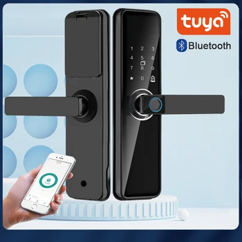 Biometrico Di Impronte Digitali Serratura Nero Smart Lock Tuya Bluetooth App Remote Sblocco Serratura Senza Chiave Serratura Elettronica