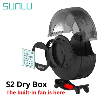 SUNLU S2 Scatola a Secco Asciugatura 3D a Filamento Sono Fan di Aggiornamento del Touch Screen del LED Secco Box 360 gradi Surround Riscaldamento Regolabile 3D, Asciugatura
