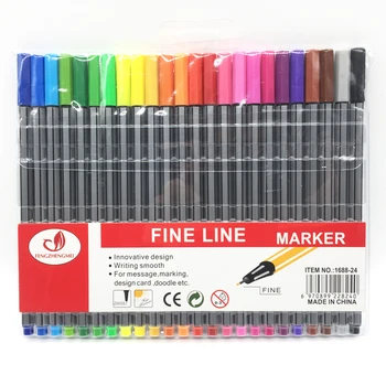 24colors Fineliner Micron Liner Pen Set di 0,4 mm di Penne per Disegnare Linee Pigment Liner Manga Bozzetto a Colori Pennarello Rifornimenti di Arte