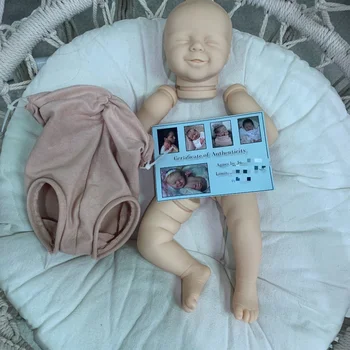 18inches Reborn Doll Kit Agnese Sorriso Angelo DIY Baby Doll Kit con il Corpo e la COA fatti a Mano fai da te Bambola Stampo Bebe Reborn Kit