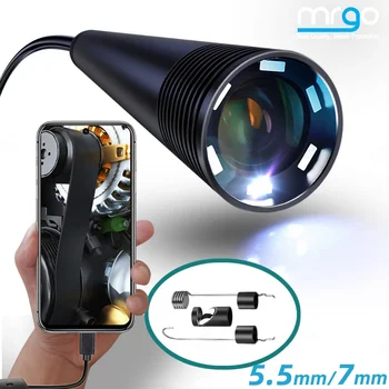 7MM Endoscopio Fotocamera Mobile Sonda Periscopio Ispezione Endoscopica Per Smartphone Android Per Auto Telecamera-Endoscopio USB di Tipo C