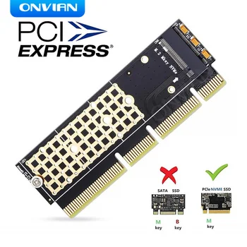 Onvian M. 2 NVME Adattatore SSD PCIe M. 2 M Driver Con Silicone Pad di Raffreddamento del disco Rigido Supporto Adattatore PCIe Slot x4x8x16