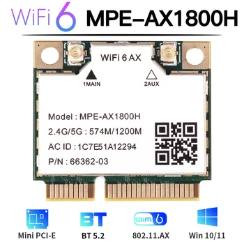 WiFi 6 AX1800H Mini pcie Dual Band Adattatore di Rete Bluetooth 5.2 Scheda Wireless Wi-Fi 6 2.4 G/5GHz Per il computer Portatile/PC Come AX210