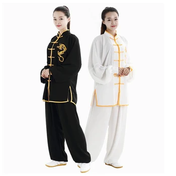 Arte Marziale Uniforme Kung Fu Abiti A Manica Lunga Tai Chi Abbigliamento Cinese Tradizionale Folk Taiji Di Camminata All'Aperto Di Mattina Sprots