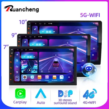2 Din Android 7 9 10 13.1 Pollici 2K Car Multimedia Lettore Video Universale 2DIN Radio Stereo GPS Per VW Nissan Hyundai Kia Toyota
