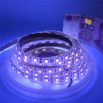 12V UV Ultravioletti 395-405nm LED Striscia di Luce Nera 5050 2835 SMD 60led/m 120led/m Nastro Impermeabile Lampada Per DJ Fluorescenza Partito