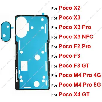 Posteriore Alloggiamento della Batteria di Porta Coprire Adesivo Colla Per Xiaomi Poco X2 X3 X3Pro X3NFC Poco M4 F2 F3 Pro X4 GT Fotocamera Posteriore Adesivo Nastro